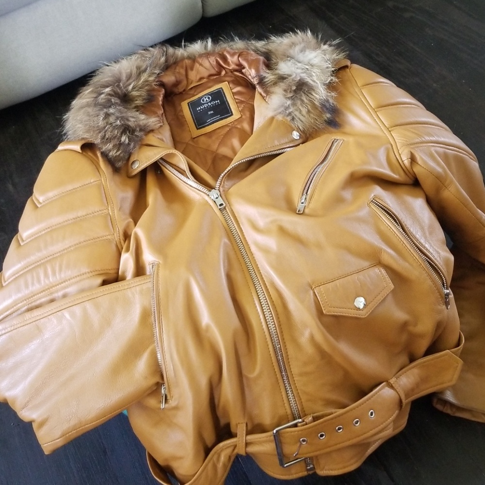Hudson Outerwear Leather Moto Jacket